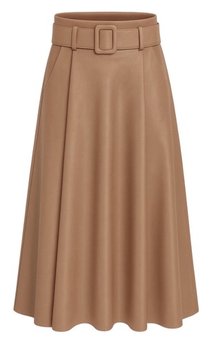 Lederimitatrock damen linien - lederimitatrock,
