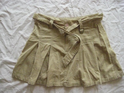 Vintage falten minirock cord - falten,