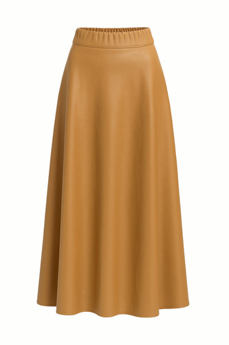 Lederimitatrock damen linien - damen, a-linien